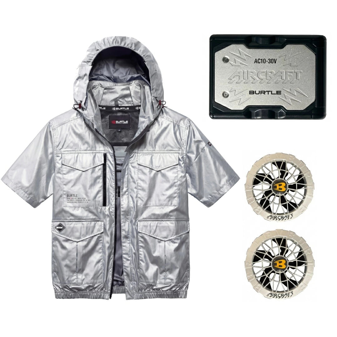 日本BURTLE 飛機空調工作服AC10 AC10-2 30V 風扇+電池+服裝套裝[限量