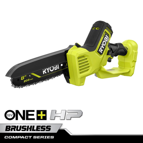 RYOBI 18V ONE+ HP 緊湊型無刷 8 吋修枝電鋸 豐業五金裝飾工程有限公司