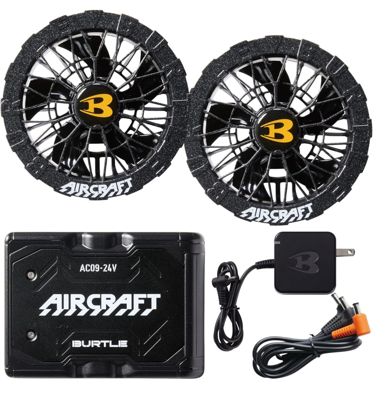 扇風機・サーキュレーター BURTLE AC09 Li-ion BATTERY 24V 105Wh Burtle Aircraft AC09 24V 4900mAh fan shirt black battery/fan