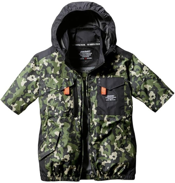 日本BURTLE AC1156  短袖外套衫迷彩色L/XL碼（無風扇） 日本直送BURTLE