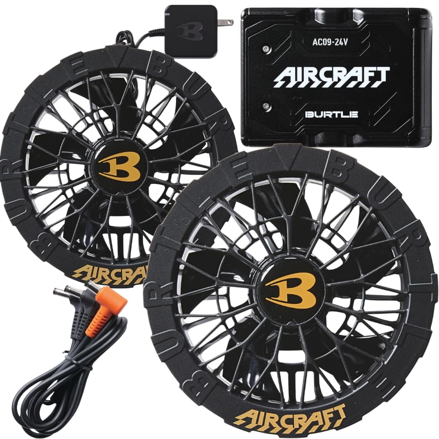 扇風機・サーキュレーター BURTLE AC09 Li-ion BATTERY 24V 105Wh Burtle Aircraft AC09 24V 4900mAh fan shirt black battery/fan