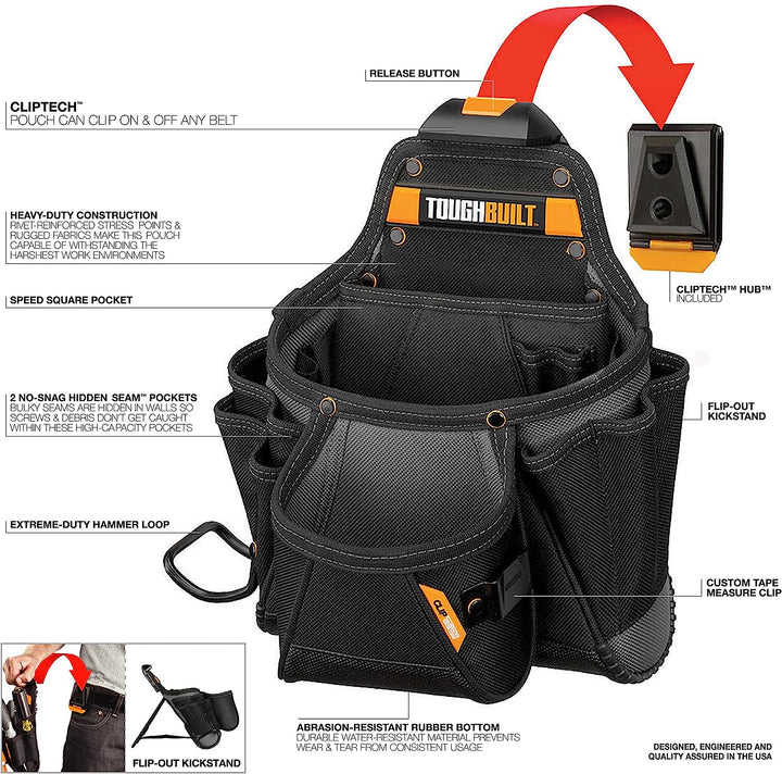 TOUGHBUILT正品大號木工快掛多功能工具袋螺絲包 TOUGHBUILT