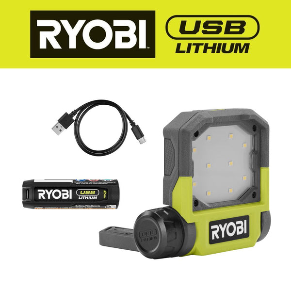 RYOBI USB 鋰 LED 翻轉燈套件-新品獨家販售