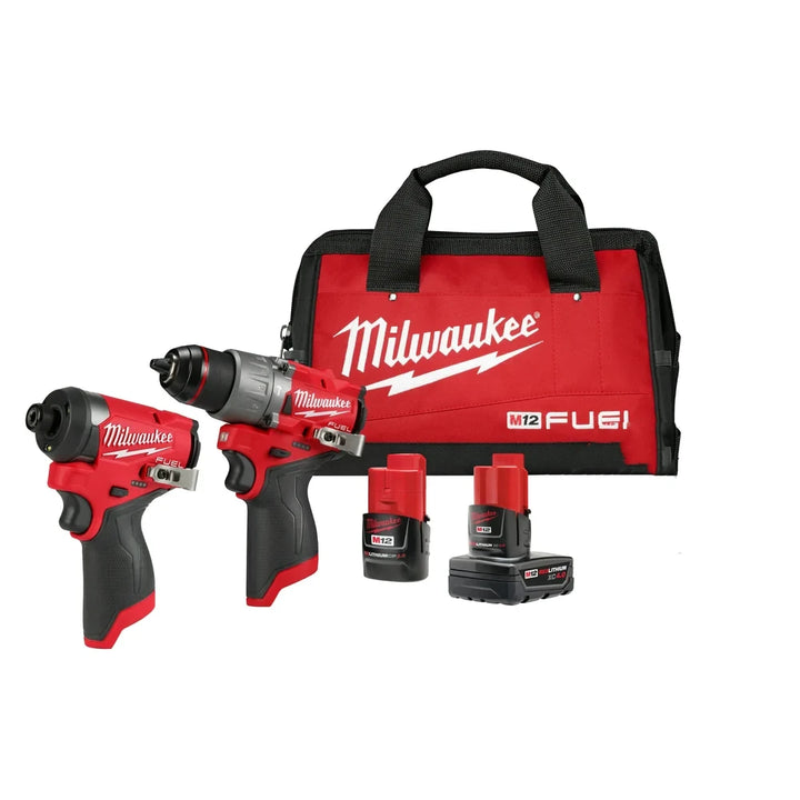 美版Milwaukee M12 FUEL  Gen 3 Hammer Drill & Impact 12V 2.0+4.0AH套裝（不含充電器） MILWAUKEE美沃奇（美行）