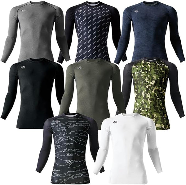 BURTLE Air Fit 長袖內衣4070 工作服T卹冷感男士彈性防曬吸汗速乾緊身夏季 BURTLE
