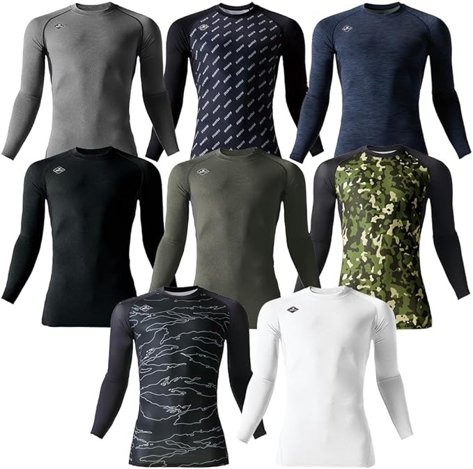 BURTLE Air Fit 長袖內衣4070 工作服T卹冷感男士彈性防曬吸汗速乾緊身夏季 BURTLE