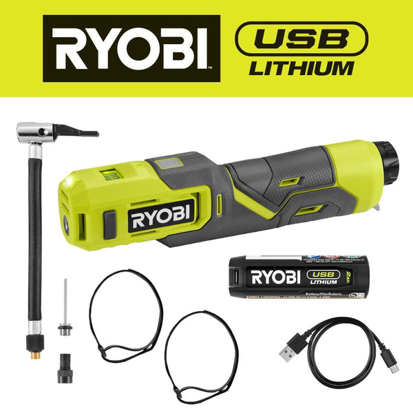 RYOBI USB 鋰高壓充氣器套件-新品獨家販售