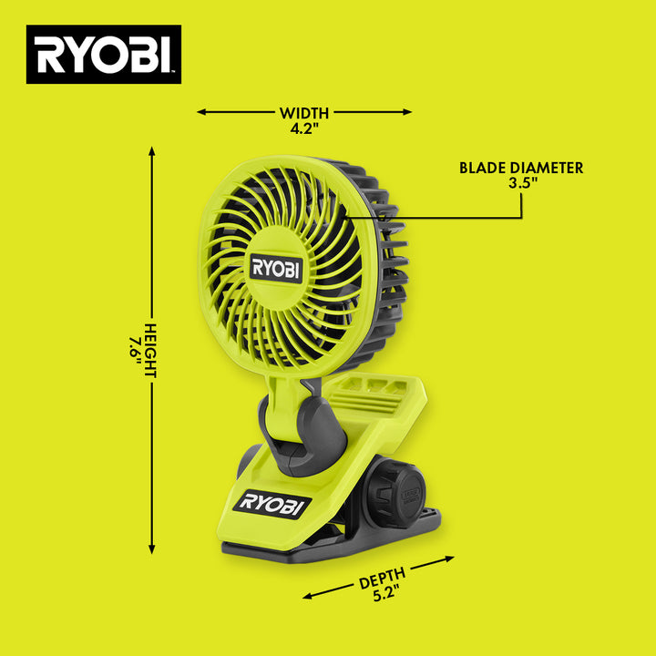 2023年新款RYOBI USB  Fan鋰電夾風扇套裝 RYOBI 良明（美國）