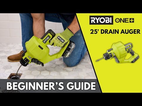 美國 RYOBI 18V ONE+ 25' Drain Auger PCL456B（裸機） （預購14-20日）