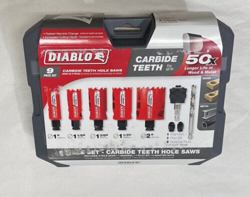 美國Diablo Tools  9 件套硬質合金通用孔鋸套裝 美國Diablo