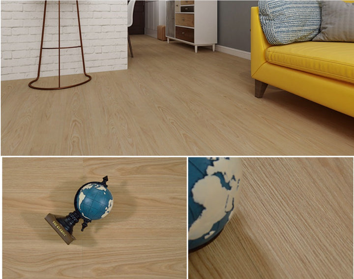 PVC木紋地板貼現代防水自粘客廳衛生間廚房家居地板裝飾914.4mm*152.4mm,厚度2MM（預訂） PVC膠地板