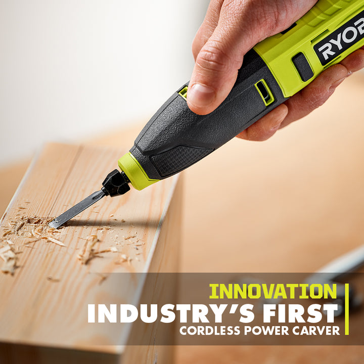 新款Ryobi USB 鋰電 Carver 4V RPC4-120G 2.0Ah*1套裝（美國美行） RYOBI 良明（美國）