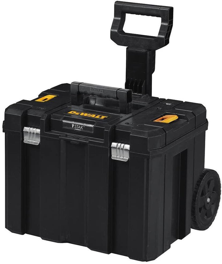 DeWALT TSTAK 淺盒塑料工具箱，帶 2 個輪子，512 x 512 x 635 毫米 DEWALT得偉（美行）