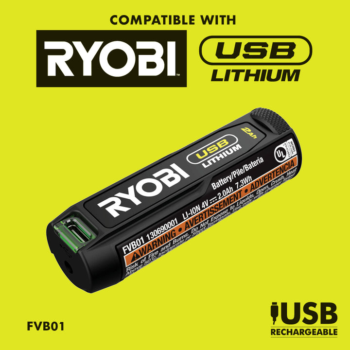 新款Ryobi USB 鋰電 Carver 4V RPC4-120G 2.0Ah*1套裝（美國美行） RYOBI 良明（美國）