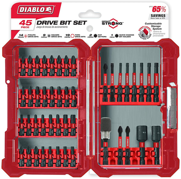 美國Diablo tools by Freud DSC-S45 45 件螺絲刀套裝（45 件） 美國Diablo