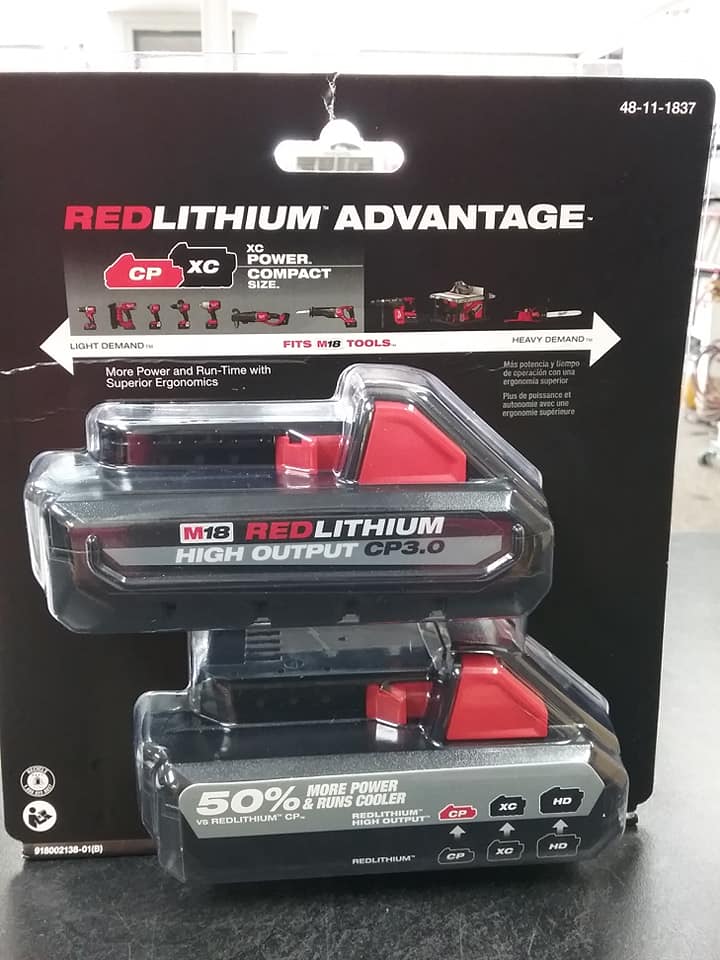 美行Milwaukee M18™ REDLITHIUM™ HIGH OUTPUT™ CP3.0 電池 2件裝（現貨） MILWAUKEE美沃奇（美行）
