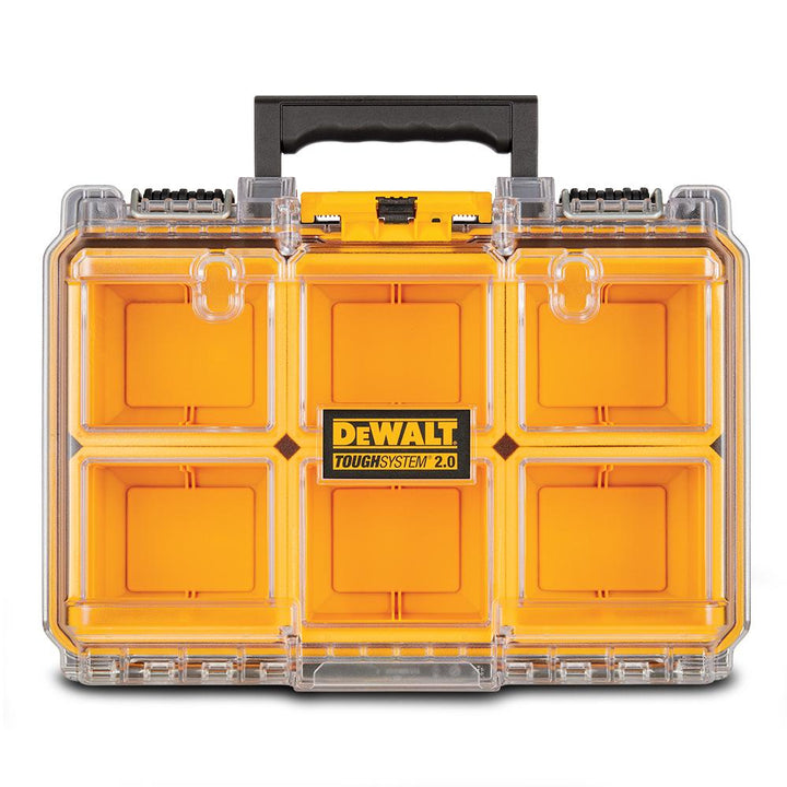 DeWalt DWST83392-1 TOUGH SYSTEM 2.0 半寬透明蓋深收納盒帶 6 個可拆卸深杯 DEWALT得偉（美行）