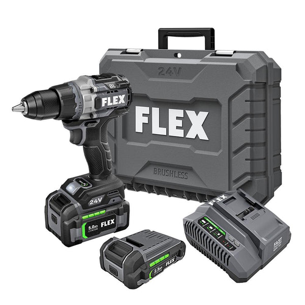 Flex 24V 1/2" 2 速鑽/起子渦輪模式套件 (2.5Ah/5.0Ah) 110V預購15個工作日 FLEX 24V
