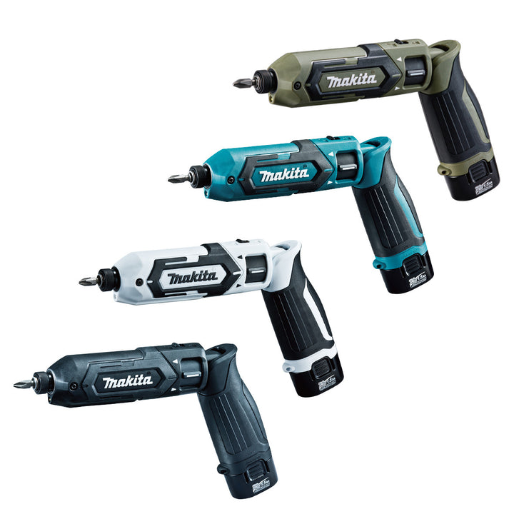 日本代購Makita 可充電筆式衝擊起子（橄欖色）7.2V/1.5Ah電池 x 2，充電器110V，包括鋁殼）預購15日 Makita