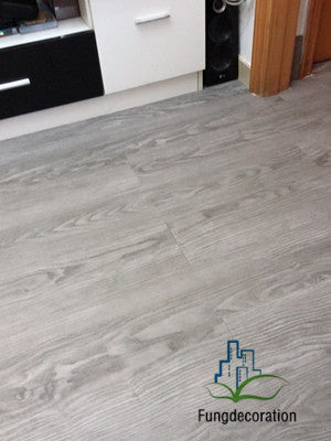 現貨PVC深灰色木紋地板貼現代防水自粘客廳衛生間廚房家居地板裝飾914.4mm*152.4mm,厚度2MM PVC膠地板