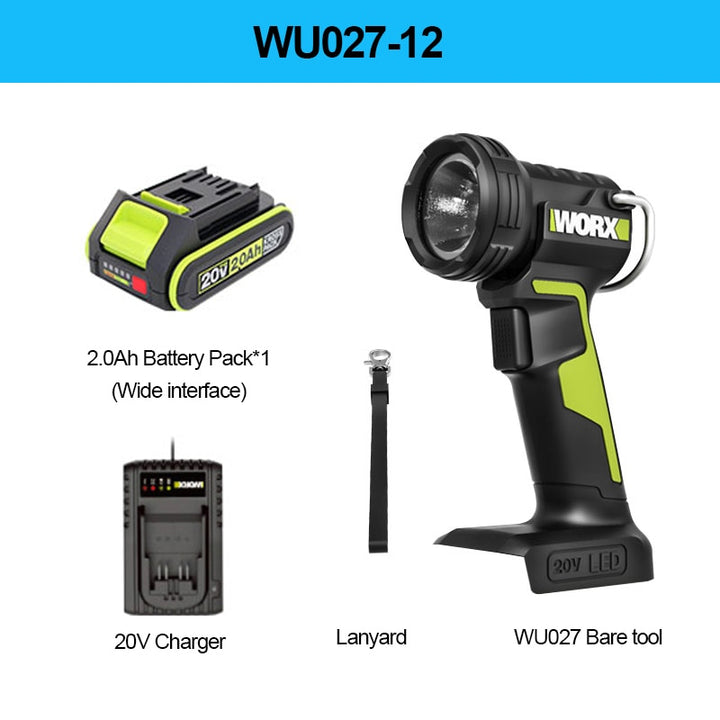 WORX WU027 20V LED鋰電照明燈 WORX 威克士