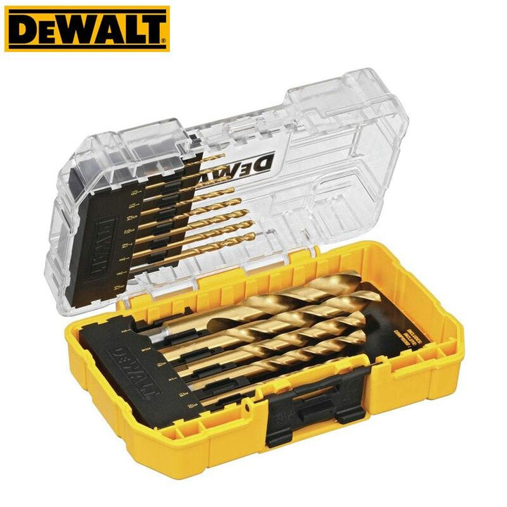 DEWALT得偉 DW1341 14-Piece Titanium Speed Tip Drill Bit Set Long Life Metal Wood Plastics Tough Twist Electric Drill Bit Original DEWALT得偉（美行）