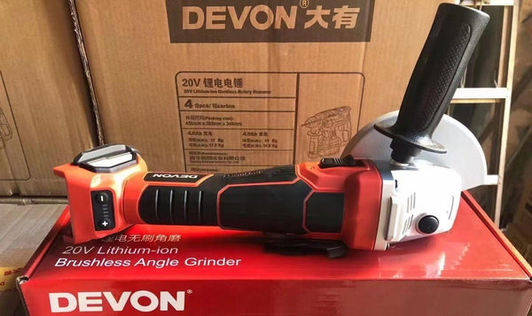 2022新品DEVON大有2905-Li-20 20V 125MM角磨機無刷可調速，四檔調速 DEVON大有