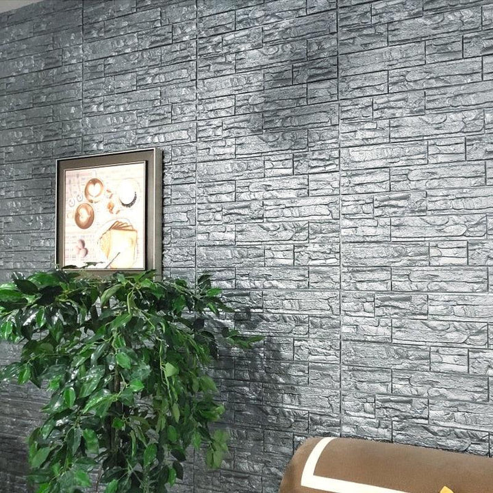 3D牆貼自粘文化石防水裝飾貼電視背景牆裝飾貼70*70CM 家居用品