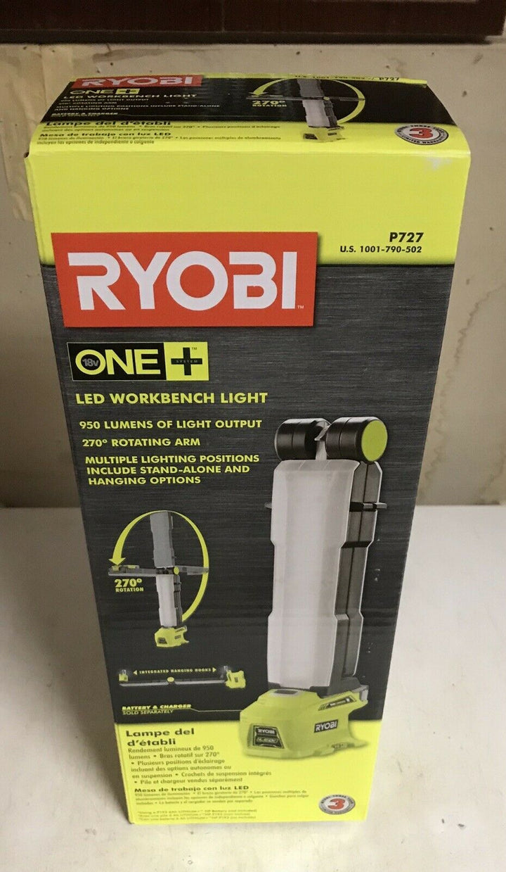 美行Ryobi P727  18V ONE+ 無繩 LED 工作檯燈（僅工具，全新帶盒） RYOBI 良明（美行）