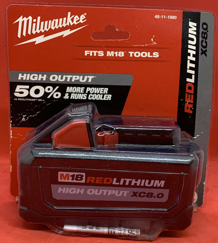 美國Milwaukee M18 紅鋰高輸出 XC8.0 電池 (48-11-1880)現貨 MILWAUKEE美沃奇（美行）