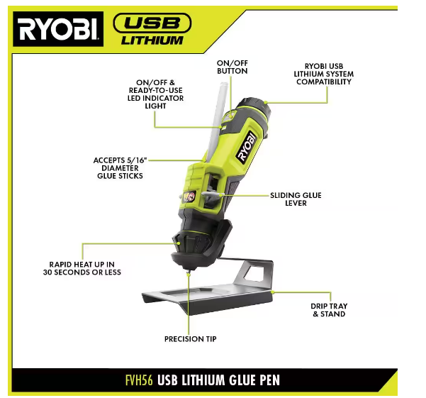 RYOBI USB 鋰 4 件工具業餘愛好組合套裝 RYOBI 良明（美行）