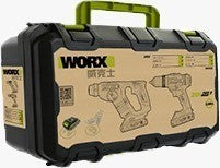 WORX 威克士 - WU938 （WU380S+WU182）20V 無刷兩用油壓鑽+無刷電鑽孖寶套裝帶鑽咀/ 批咀 WORX 威克士